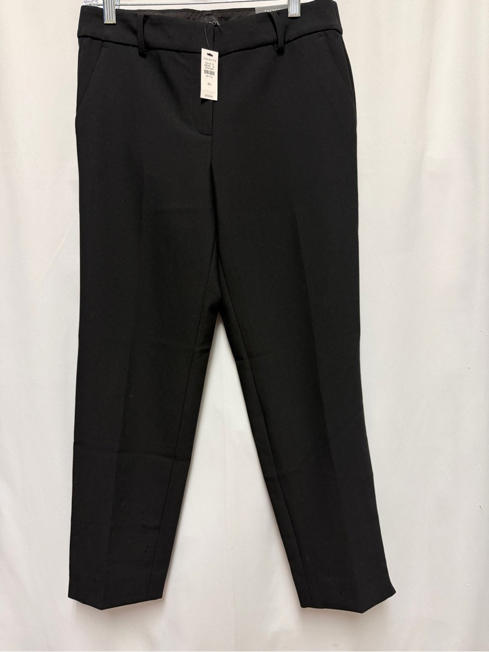 Talbots Hampshire Black Tailored Straight Ankle Pants Size 4P